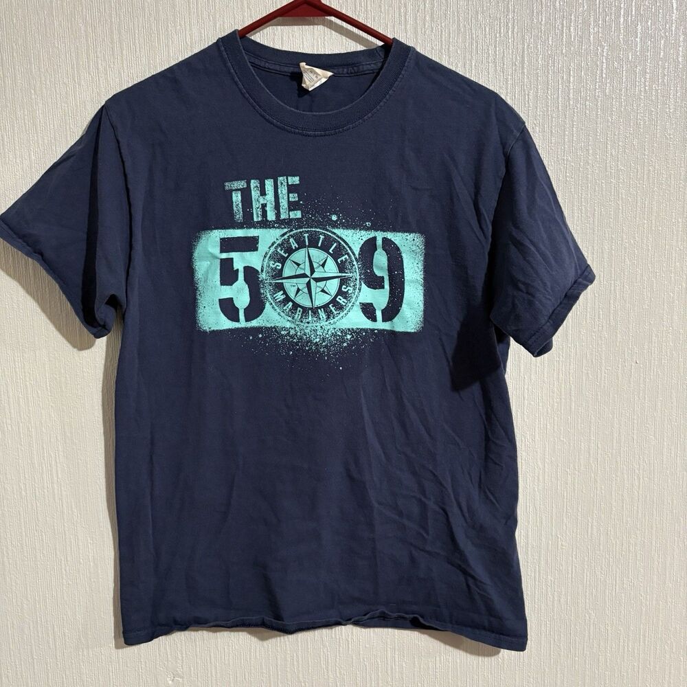 The 509 Seattle Mariners T Shirt Navy Cotton Short Sleeve Unisex Medium